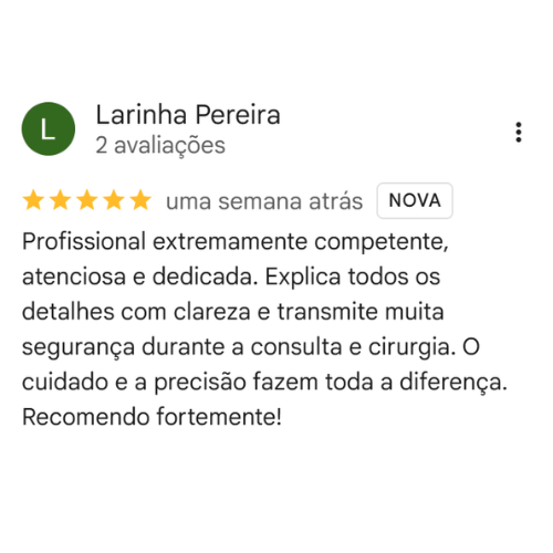 Depoimento Google Dra. Iasmin Ledo.